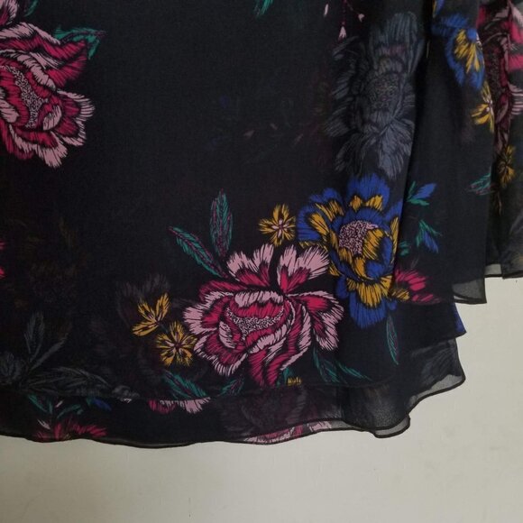 Cabi Olivia Floral Sheer Bell Sleeve Blouse 3506 - Picture 7 of 12